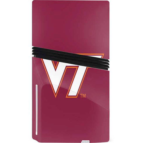 Virginia Tech University Maroon PS5 Pro Disk Bundle Skin