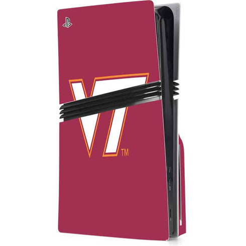 Virginia Tech University Maroon PlayStation PS5 Skins