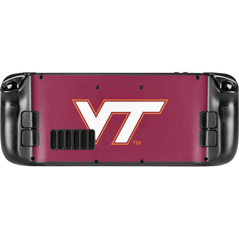 Virginia Tech University Maroon Steam Deck Handheld Gaming Computer OLED Skin