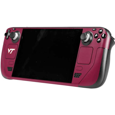 Virginia Tech University Maroon Steam Deck Handheld Gaming Computer Skin