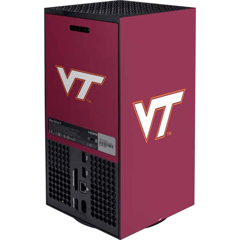 Virginia Tech University Maroon XBox Series X Digital Edition Bundle Skin