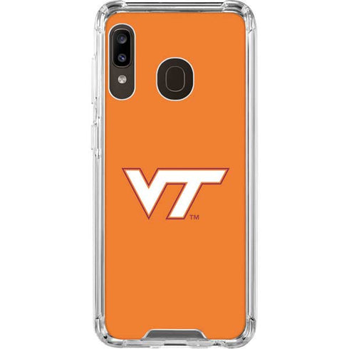 Virginia Tech University Orange Galaxy A30 Clear Case