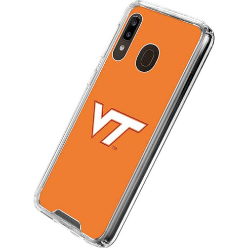 Virginia Tech University Orange Galaxy A30 Clear Case
