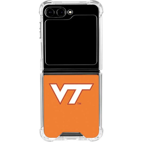 Virginia Tech University Orange Galaxy Z Flip6 Clear Case