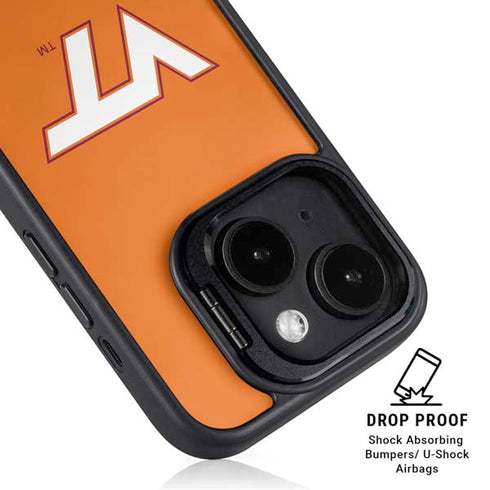 Virginia Tech University Orange iPhone 14 Plus Kickstand Case
