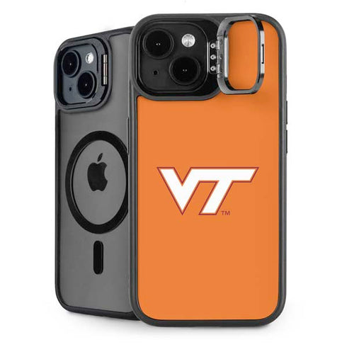 Virginia Tech University Orange iPhone 15 Plus Kickstand Case