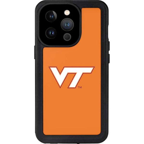 Virginia Tech University Orange iPhone 15 Pro Waterproof Case