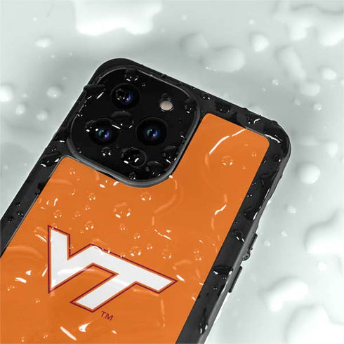 Virginia Tech University Orange iPhone 15 Pro Waterproof Case