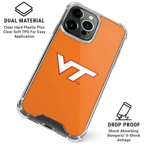 Virginia Tech University Orange iPhone 16 Pro Clear Case