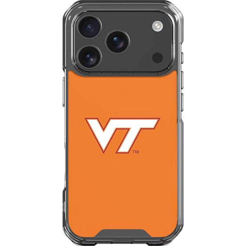 Virginia Tech University Orange iPhone 18 Pro Clear Case