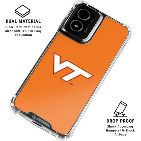 Virginia Tech University Orange Moto G Power 5G (2024) Clear Case