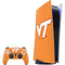 Virginia Tech University Orange PlayStation PS5 Skins