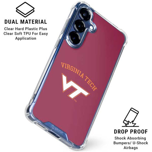 Virginia Tech University VT Galaxy S25 FE Clear Case