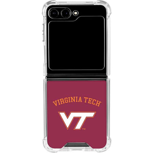 Virginia Tech University VT Galaxy Z Flip6 Clear Case