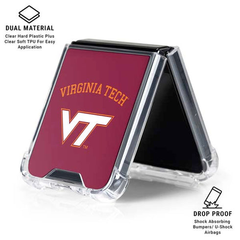 Virginia Tech University VT Galaxy Z Flip6 Clear Case