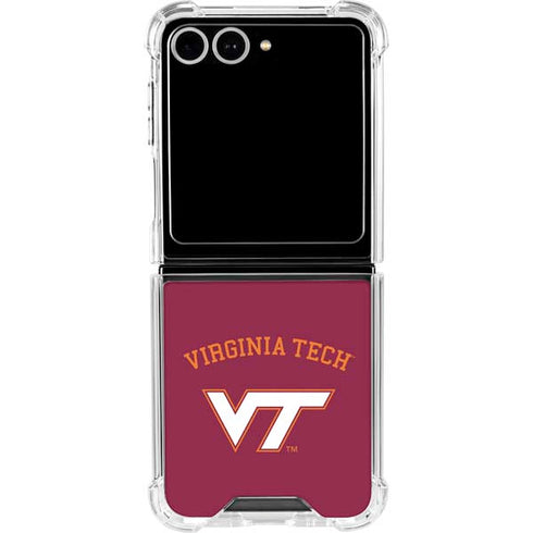Virginia Tech University VT Galaxy Z Flip7 Clear Case