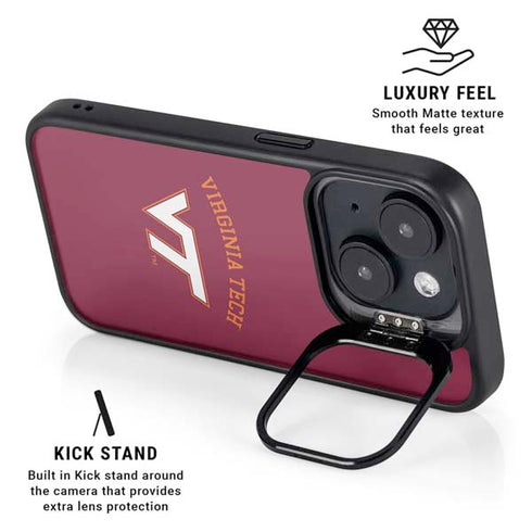 Virginia Tech University VT iPhone 15 Plus Kickstand Case