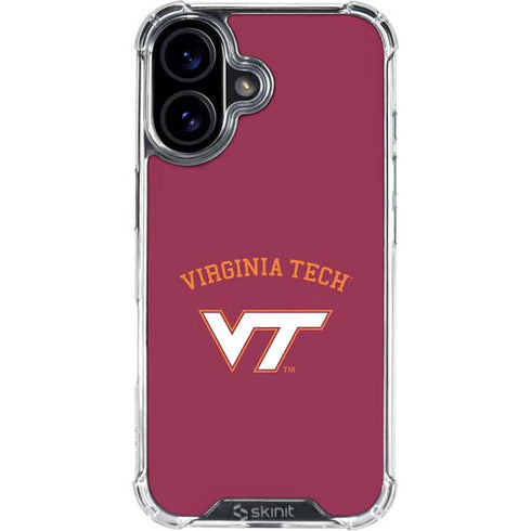 Virginia Tech University VT iPhone 16 Plus Clear Case