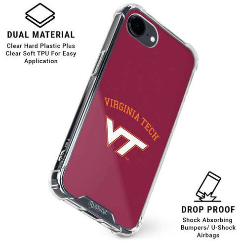 Virginia Tech University VT iPhone 16e Clear Case