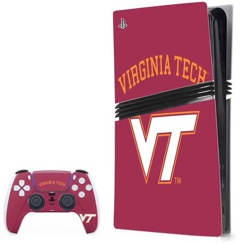 Virginia Tech University VT PS5 Pro Bundle Skin