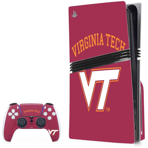 Virginia Tech University VT PS5 Pro Disk Bundle Skin
