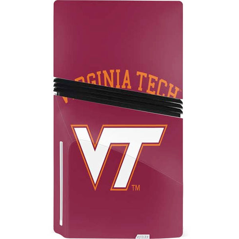 Virginia Tech University VT PS5 Pro Disk Console Skin
