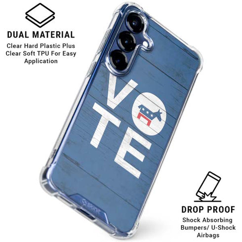 Vote Democrat Galaxy S25 Clear Case
