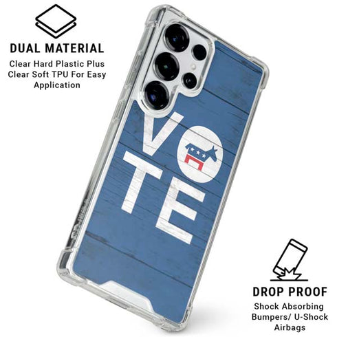 Vote Democrat Galaxy S26 Ultra Clear Case