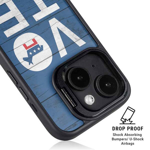 Vote Democrat iPhone 14 Plus Kickstand Case