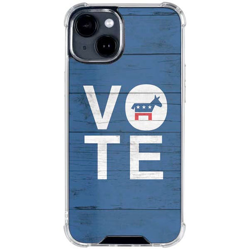 Vote Democrat iPhone 15 Clear Case