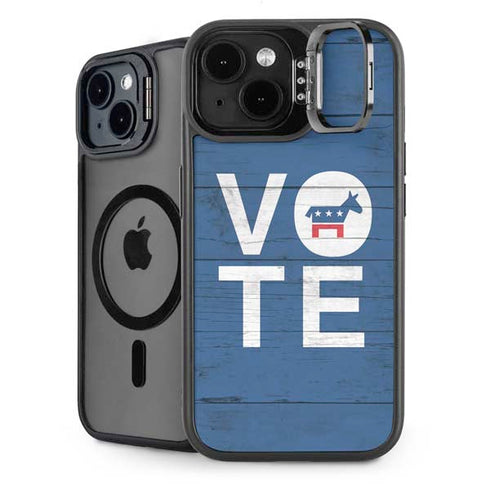 Vote Democrat iPhone 15 Plus Kickstand Case