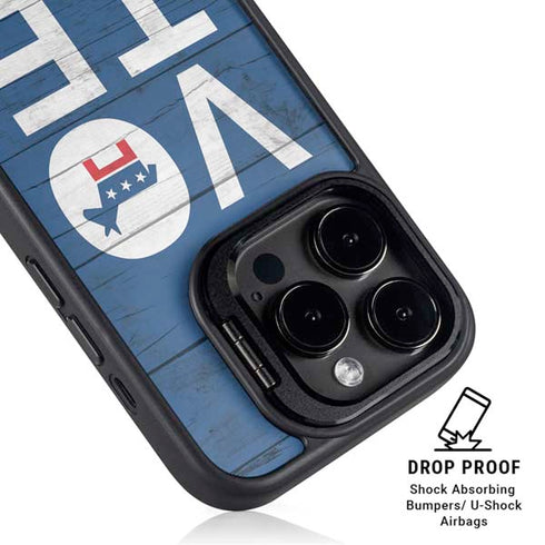 Vote Democrat iPhone 15 Pro Kickstand Case