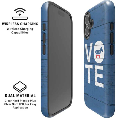 Vote Democrat iPhone 16 Plus Magsafe Impact Case