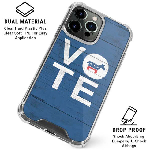 Vote Democrat iPhone 16 Pro Clear Case