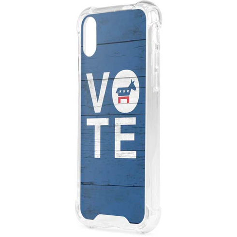 Vote Democrat iPhone XS Clear Case