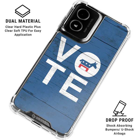 Vote Democrat Moto G Power 5G (2024) Clear Case