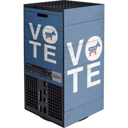 Vote Democrat XBox Series X Digital Edition Console Skin