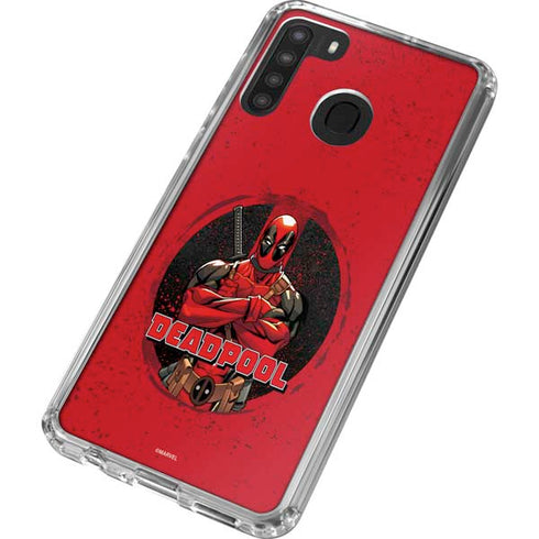 Marvel Deadpool Wade Wilson Galaxy A21 Clear Case