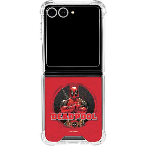 Marvel Deadpool Wade Wilson Galaxy Z Flip7 Clear Case