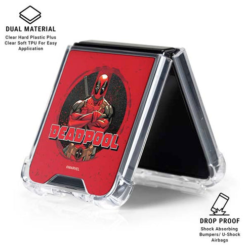 Marvel Deadpool Wade Wilson Galaxy Z Flip7 Clear Case