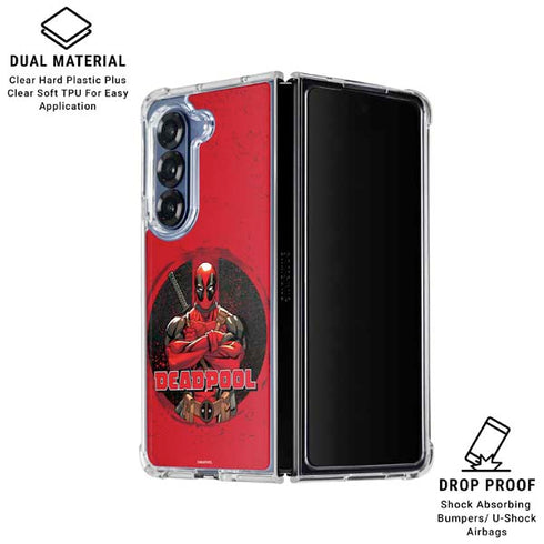 Marvel Deadpool Wade Wilson Galaxy Z Fold7 Clear Case
