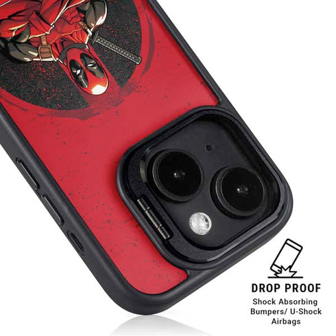 Marvel Deadpool Wade Wilson iPhone 15 Plus Kickstand Case