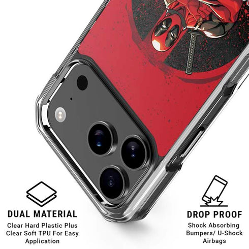 Marvel Deadpool Wade Wilson iPhone 17 Pro Clear Case