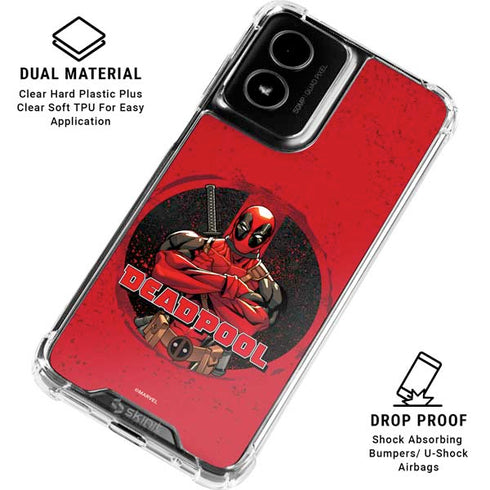 Marvel Deadpool Wade Wilson Moto G Power 5G (2024) Clear Case