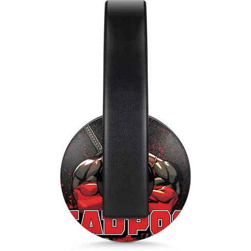 Marvel Deadpool Wade Wilson PlayStation 4 Gold Wireless Headset Skin