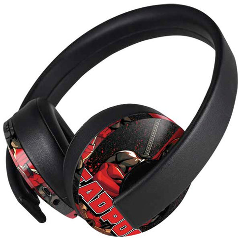 Marvel Deadpool Wade Wilson PlayStation 4 Gold Wireless Headset Skin