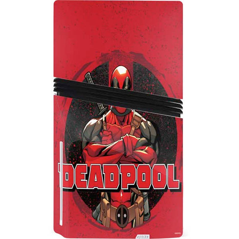 Marvel Deadpool Wade Wilson PS5 Pro Disk Console Skin