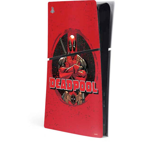 Marvel Deadpool Wade Wilson PS5 Slim Digital Edition Console Skin