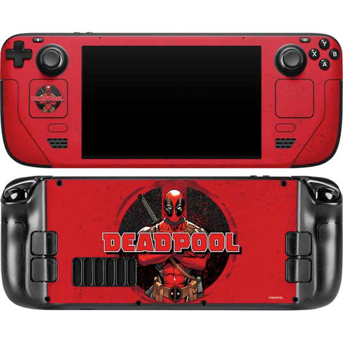 Marvel Deadpool Wade Wilson Steam Deck Handheld Gaming Computer OLED Skin