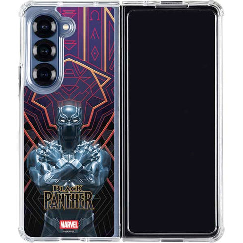 Marvel Black Panther Wakanda Salute Galaxy Z Fold7 Clear Case